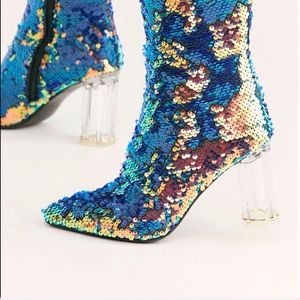 Free People sequin booties